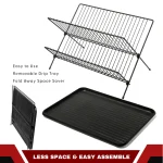 FOLDABLE KITCHEN DISH RACK WITH DRIP TRAY - Image 4