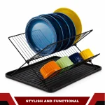 FOLDABLE KITCHEN DISH RACK WITH DRIP TRAY - Image 5