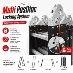 MULTIPURPOSE LADDER, CONSTRUCTION OR HOME USE, 20FT TALL LADDER, 4X5 SIZE - Image 4