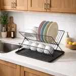 FOLDABLE KITCHEN DISH RACK WITH DRIP TRAY - Image 3