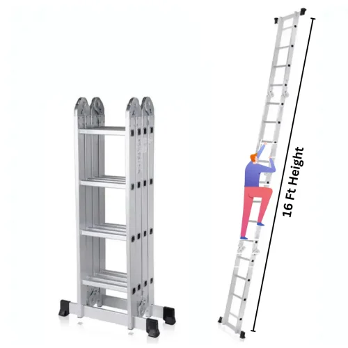 MULTIPURPOSE LADDER, CONSTRUCTION OR HOME USE, 16 FT TALL LADDER, 4X4 SIZE