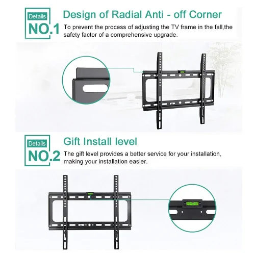 TV WALL MOUNT BRACKET, HOME TELEVISION BRACKET, STURDY STEEL BRACKET, FOR LED AND LCD TV