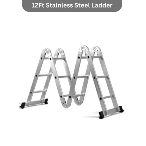MULTIPURPOSE LADDER, CONSTRUCTION OR HOME USE, 12 FT TALL LADDER, 4X3 SIZE