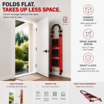 3 LAYER MULTIFUNCTIONAL LADDER, WITH SAFETY GUARD HANDLE, NON SLIP FOOT PAD STEP LADDER - Image 6