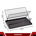 FOLDABLE KITCHEN DISH RACK WITH DRIP TRAY - Image 6
