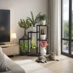 FLOWER POT STAND, INDOOR FLOWER POT HOLDER, 7 LAYER PLANT STAND, GARDEN DISPLAY RACK, WHITE COLOUR - Image 4