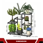 FLOWER POT STAND, INDOOR FLOWER POT HOLDER, 7 LAYER PLANT STAND, GARDEN DISPLAY RACK, WHITE COLOUR - Image 2