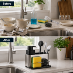 LIQUID PRESS SPONGE HOLDER, KITCHEN SINK ORGANIZER, LIQUID REFILL SPONGE HOLDER - Image 6
