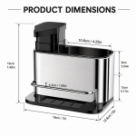 LIQUID PRESS SPONGE HOLDER, KITCHEN SINK ORGANIZER, LIQUID REFILL SPONGE HOLDER - Image 2