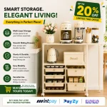 Movable Storage Rack with Wheels, Multi-Layer Home Storage Organizer