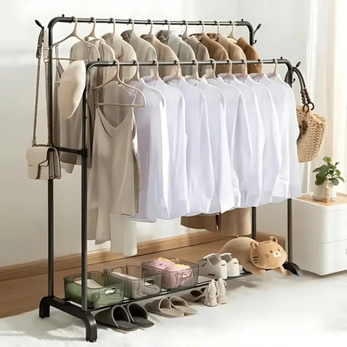 double curved shape cloth rack Sri Lanka, premium quality steel pipe clothes rack, durable curved clothes rack, steel pipe shape rack Sri Lanka, space-saving clothes rack, double curved steel clothes hanger, best clothes rack in Sri Lanka, versatile clothes rack for home, steel pipe clothing organizer Sri Lanka, curved shape clothing rack for home, high-quality clothes rack Sri Lanka, steel pipe clothes organizer, premium steel clothes hanger, double curved clothes rack for small spaces, Racks.lk clothes rack, space-efficient clothing rack Sri Lanka.