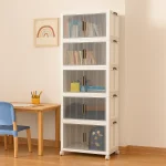 5 TIER PLASTIC STORAGE BOX, 45 CM LENGTH, WITH 2 PULL OUT DOOR AND MAGNETIC LOCK, FOLDABLE PLASTIC STORAGE, KIDS TOYS AND CLOTH STORAGE CABINETS - Image 5