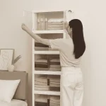 5 TIER PLASTIC STORAGE BOX, 45 CM LENGTH, WITH 2 PULL OUT DOOR AND MAGNETIC LOCK, FOLDABLE PLASTIC STORAGE, KIDS TOYS AND CLOTH STORAGE CABINETS - Image 4