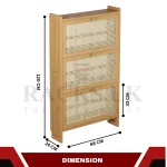 BAMBOO SHOE CABINET WITH 3 FLIP PANELS - SHOE RACK - Image 2