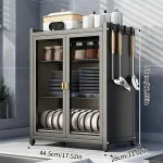 3 tier kitchen rack in Sri Lanka, carbon steel dish rack in Sri Lanka, kitchen storage organizer with pull out doors, multifunction kitchen rack in Sri Lanka, water drain dish drying rack, durable kitchen shelf with trays, kitchen rack with door and tray, kitchen dish organizer in Colombo, modern kitchen rack Sri Lanka, stainless steel kitchen shelf with trays