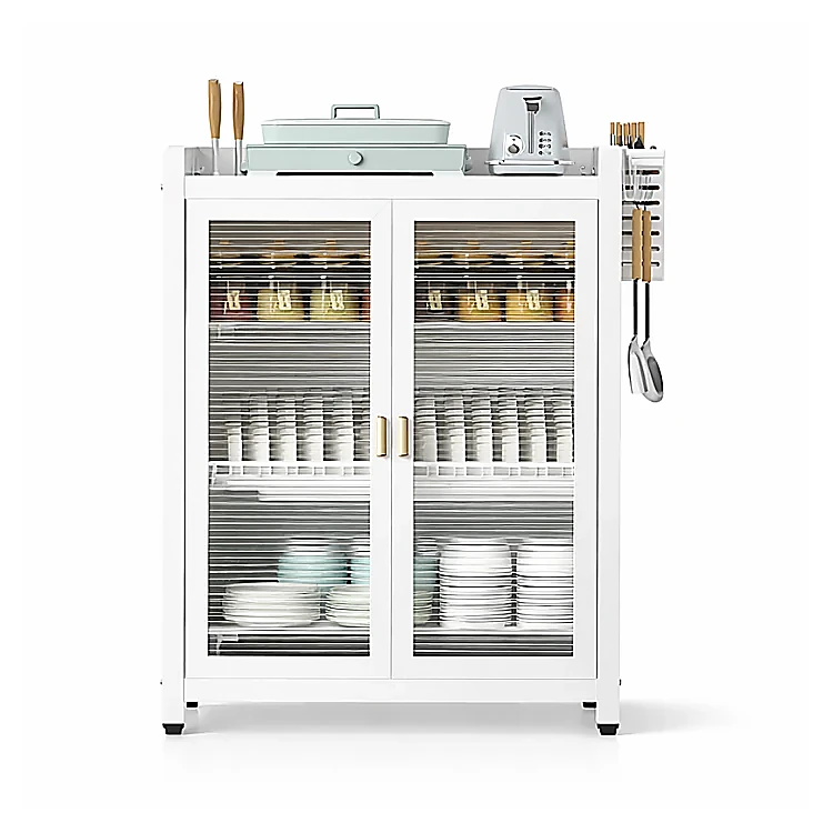 3 TIER CARBON STEEL DISH STORAGE ORGANIZER, MULTIFUNCTION KITCHEN STORAGE, WITH 2 PULL OUT DOORS AND 2 ACESSIBLE WATER DRAIN TRAY (2) 3 TIER CARBON STEEL DISH STORAGE ORGANIZER, MULTIFUNCTION KITCHEN STORAGE, WITH 2 PULL OUT DOORS AND 2 ACESSIBLE WATER DRAIN TRAY - Image 1