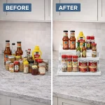 3 TIER EXPANDABLE SPICE RACK, COUNTERTOP SHOW CASE SPICE BOTTLE ORGANIZER - Image 4