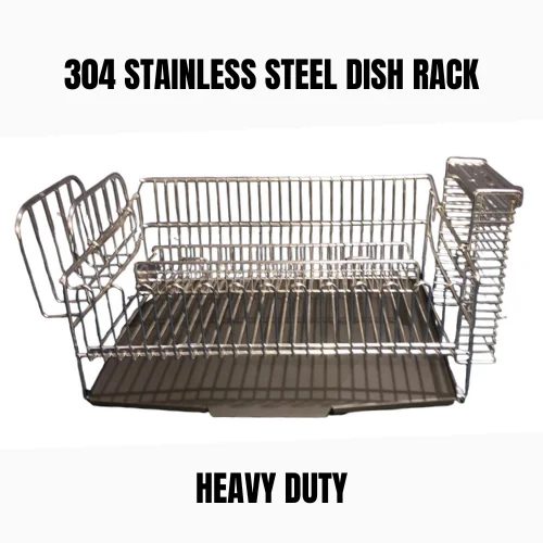 304 STAINLESS STEEL DISH RACK, HEAVY DUTY DISH RACK WITH GLASS HOLDER