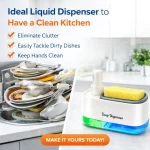 KITCHEN SPONGE HOLDER AND SOAP DISPENSER, 2 IN 1 MULTIFUNCTIONAL SPONGE HOLDER, AND LIQUID DISPENSER -1PIECE - Image 14