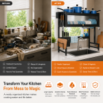 65 CM SINK TOP DISH RACK WITH DUST PROOF CABINET DOOR, MULTIFUNCTIONAL DISH DRAINER FOR KITCHEN - Image 6