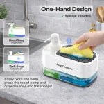KITCHEN SPONGE HOLDER AND SOAP DISPENSER, 2 IN 1 MULTIFUNCTIONAL SPONGE HOLDER, AND LIQUID DISPENSER -1PIECE - Image 11