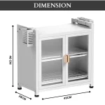 2 tier kitchen rack in Sri Lanka, carbon steel dish organizer in Sri Lanka, kitchen rack with pull out doors, multifunction kitchen storage rack, dish drying rack with 2 drain trays, black kitchen shelf in Sri Lanka, durable dish organizer in Colombo, compact kitchen organizer Sri Lanka, stainless steel kitchen rack, kitchen storage rack with doors and trays