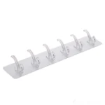 6 ROW MULTIFUNCTIONAL TRANSPARENT HOOKS, ADHESIVE ROW HOOKS, TRANSPARENT ROW HOOKS