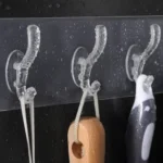 6 ROW MULTIFUNCTIONAL TRANSPARENT HOOKS, ADHESIVE ROW HOOKS, TRANSPARENT ROW HOOKS