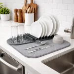 DISH DRYING MAT, PLATE ORAGNIZER MAT , MICOFIBRE WATER ABSORBBLE DRYING MAT - Image 12