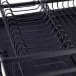 ALUMINIUM DISH DRYING RACK, DISH RACK WITH, UTENSILS, MUG HOLDER, AND WATER DRAIN TRAY