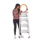 HOUSEHOLD ALUMINUM STEP LADDER, FOLDABLE DESIGN MULTIFUNCTION LADDER