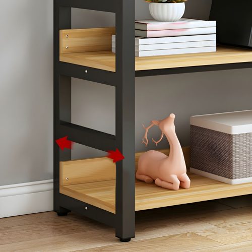 STANDING BOOKSHELF, MULTIPURPOSE STORAGE DISPLAY RACK ORGANIZAER FOR HOME, VERTICAL BOOK STORAGE SHELF FOR MODERN HOME ORGANIZATION