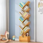 10 TIER TREE SHAPE BOOKSHELF, WITH DRAWER ORGANIAERS FOR BOOKS AND MAGAZINES