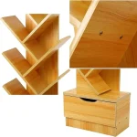 10 TIER TREE SHAPE BOOKSHELF, WITH DRAWER ORGANIAERS FOR BOOKS AND MAGAZINES