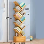 10 TIER TREE SHAPE BOOKSHELF, WITH DRAWER ORGANIAERS FOR BOOKS AND MAGAZINES