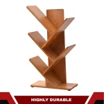 TREE SHAPE BAMBOO BOOKSHELF - 4 TIER WOODEN BOOK RACK - Image 5