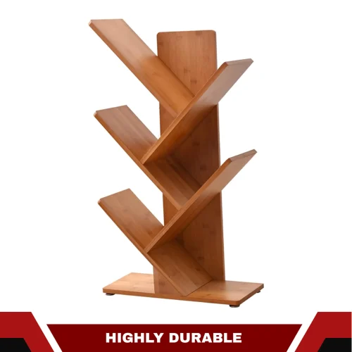 Shop Now Tree Shape Bamboo Bookshelf 4 Tier | racks.lk