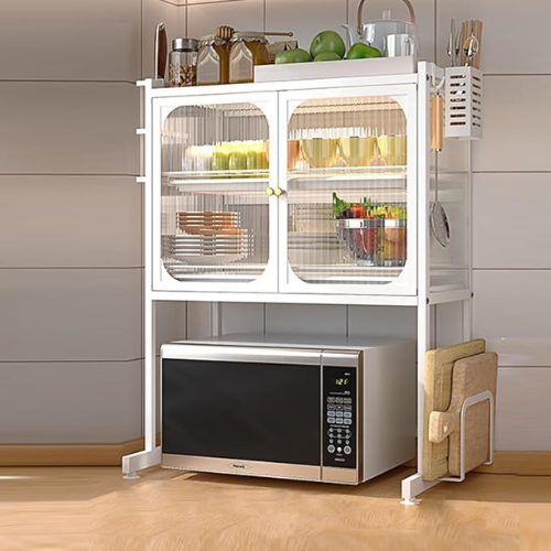 KITCHEN COUNTERTOP MICROWAVE OVEN RACK, MICROWAVE STAND WITH SHELF ...