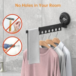 SUCTION WALL MOUNT 1 FOLD CLOTHES DRYING RACK, DURABLE ALUMINIUM SPACE SAVING RACK, INDOOR AND OUTDOOR USE