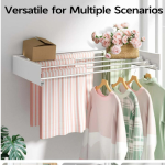 WALL MOUNTED FLEXIBLE CLOTH DRYING RACK, CLOTH DRYING RACK FOR SMALL SPACE