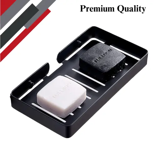 201 STAINLESS STEEL SOAP DISH, WALLMOUNT SOAP HOLDER, PREMIUM BLACK SOAP TRAY