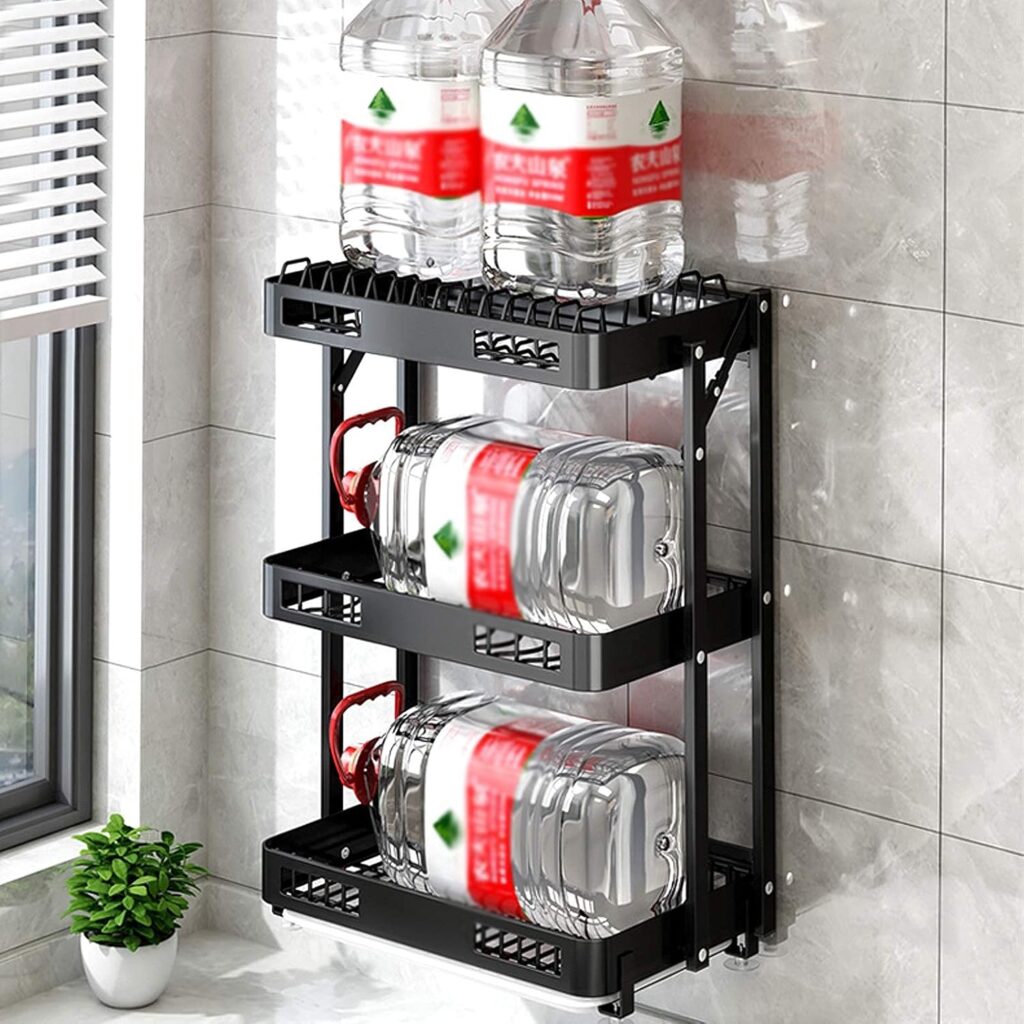 FOLDABLE DISH RACK – WALL MOUNT & COUNTERTOP PLATE RACK FOR KITCHEN