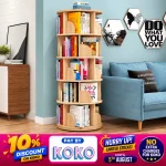 5-Tier Rotating Bookshelf, 360 Display Floor Standing Bookcase for Children & Adults, Book Rack