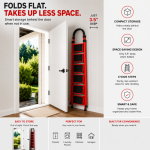 6 Step Steel Foldable Ladder for Kitchen, Bedroom, and Living Room - Image 6