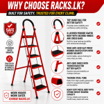 6 Step Steel Foldable Ladder for Kitchen, Bedroom, and Living Room - Image 3