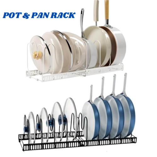 Expandable Pot and Pan Organizer – Adjustable Storage Solution for Kitchen Cabinets