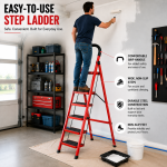 6 Step Steel Foldable Ladder for Kitchen, Bedroom, and Living Room - Image 4