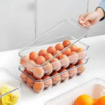 ACRYLIC EGG STORAGE BOX, REFRIGERATOR ORGANIZER, 18 EGG BOX WITH LID, BPA FREE FOOD GRADE