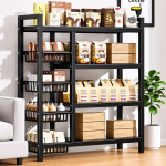 4-TIER METAL KITCHEN RACK, FREE STANDING SHELF FOR HOME AND KITCHEN – 90 CM x 32CM x 125CM - Image 5