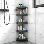 5-Tier Corner Storage Rack with Rotatable Wheels